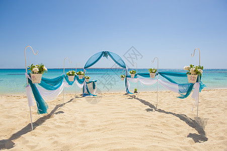 在热带沙滩上举行婚礼仪式 岛 庆典 结婚日 幸福图片