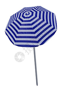 海滩雨伞 - 蓝白图片