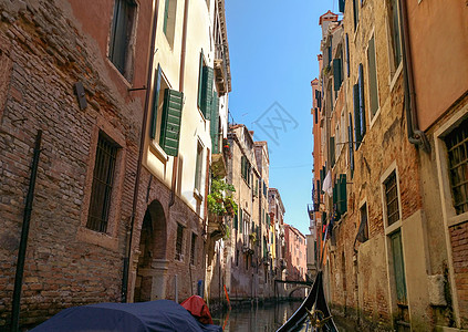 威尼斯 - 从水街到旧建筑的视图 假期 老的图片