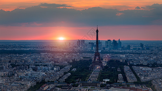 巴黎与埃菲尔铁塔的视野 从蒙帕纳斯大楼 旅行图片