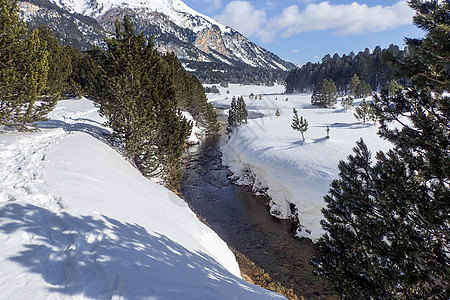 冬季风景 拉雷西奥运河和科伦贝河口 山脉 高山图片