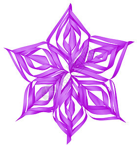 圣诞节紫色纸雪花图片