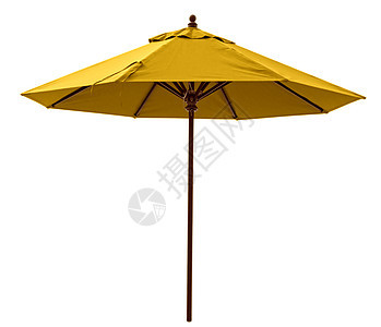 黄色海滩伞图片