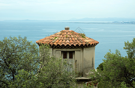 尼斯 - 俯视地中海的铁塔 屋顶 假期 老的图片