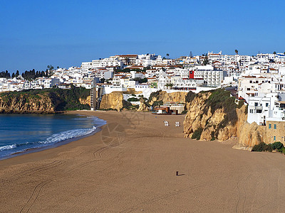 葡萄牙Albufeira荒空城市和海滩 海洋图片