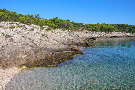 海滨和海山 完美的 地中海 金的 蓝色的 赫瓦尔 布拉克图片