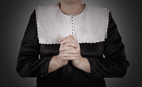 修女的手祈祷 手势 虔诚的 手指 饶恕 祷告 女性图片