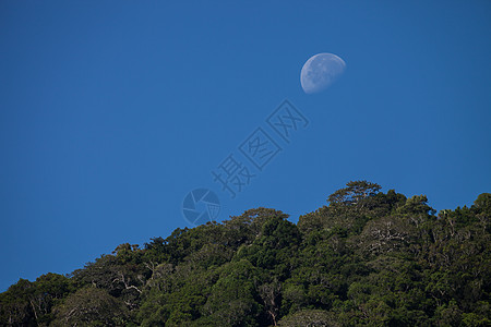 月亮在清蓝的天空中 自由的 圆形设计 星云 月食 星星 假期图片