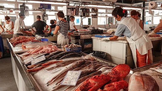 鱼市的鱼市场情况 各种c 市中心 西班牙 岛 城市图片