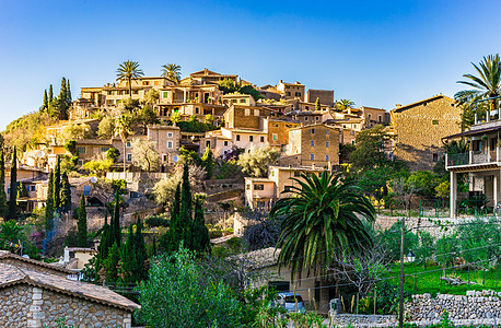 西班牙马洛卡省老西班牙村庄 自然 爬坡道 住宅楼 岛图片