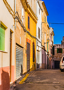 西班牙马杰卡 富拉尼克斯老城的街道 住宅 窗户图片