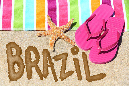 巴西海滩度假胜地概念高清图片