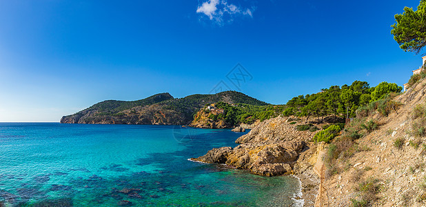西班牙地中海 马贾卡岛美丽的海岸线风景 西班牙-地中海图片