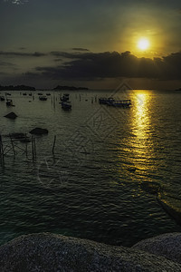 坦静凯兰阳海滩 自然 木头 太阳 海景 海岸 岛图片