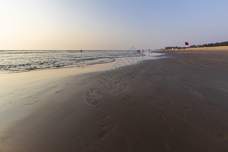 印度果阿市曼德伦海滩日落 旅游 热带 自然 美丽图片