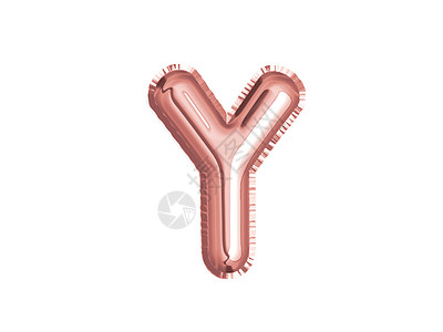 粉色字母插图用于婴儿淋浴的玫瑰金粉色字母Y空气气球装饰背景