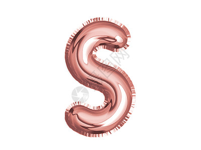 用于婴儿淋浴的玫瑰金粉色字母表S气球装饰背景图片