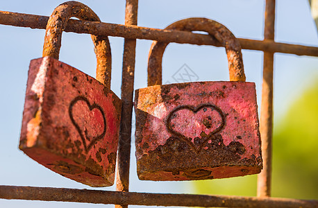 爱情锁 天 情人节 浪漫 老的 传统 钥匙 友谊图片