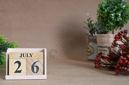 7月26日 数字 周年纪念日 桌子 旅行 季节 自然 1年 日历图片