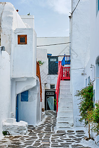 希腊米科诺斯岛的希腊人Mykonos街 建筑学图片