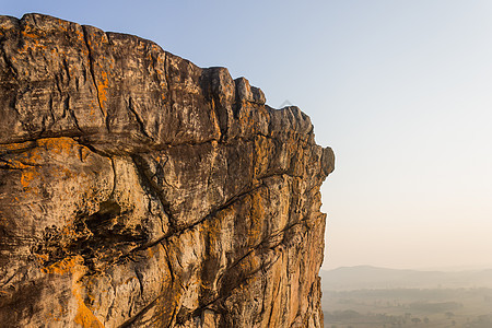 岩石悬崖山山帕尧景点泰国 旅行 气氛 风景 暖光图片