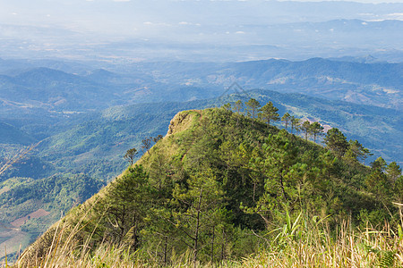 Phu Langka国家公园风景山天空的Phu Nom 地标 温暖的图片