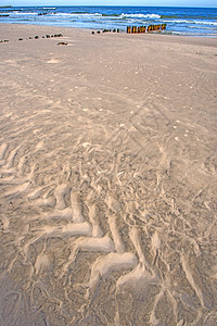 波兰波罗的海沿岸的沿海区 海洋 防波堤 旅行 地平线图片