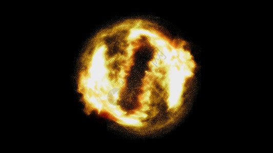 抽象粒子太阳太阳耀斑粒子 3d渲染 金子 火 热浪图片