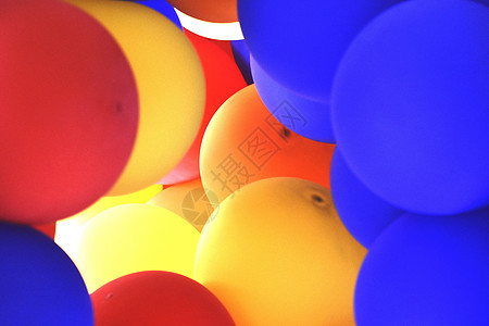 多彩气球的亮点 橡皮 派对 乳胶 庆祝 空气 蓝色的图片