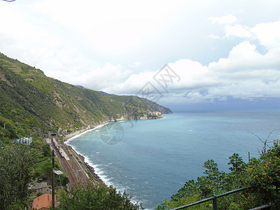 意大利辛克特尔夏季日 旅游 水 公园 老的 悬崖图片