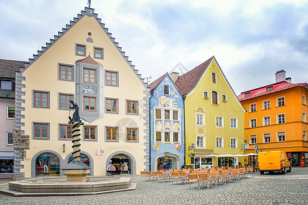 德国巴伐利亚的Fussen镇市风景图片