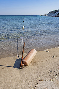 从海边的海景在夏季作为背景 假期 云 晴天 海岸图片