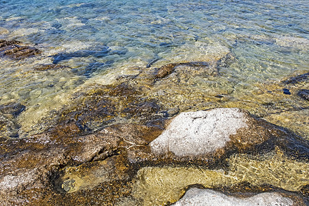 从海边的海景在夏季作为背景 岛 美丽 海浪图片