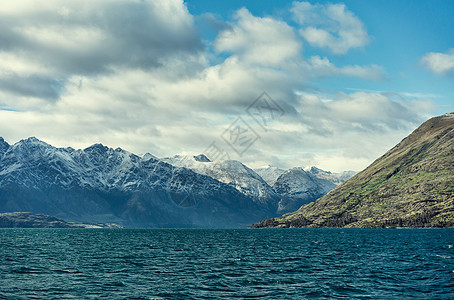 显著的NZ山脉 雪 寒冷 旅行 顶峰 寒冷的 高度 水图片