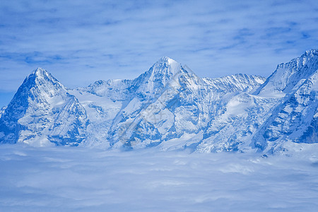 来自P的瑞士天际天空线上的 雪幕 美丽的 旋转的图片
