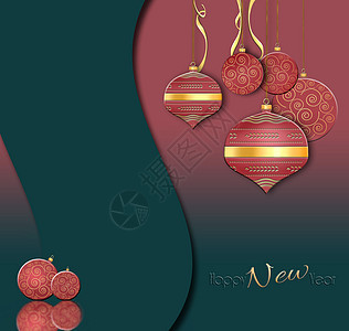 有着棕色吊球的优雅圣诞背景 以棕色挂球 美丽的背景图片