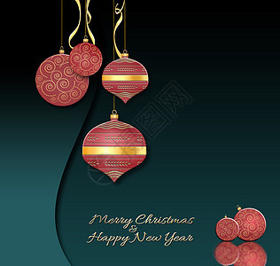 有着棕色吊球的优雅圣诞背景 以棕色挂球 销售背景图片