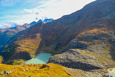 秋天奥地利山的景色很美 笑声 高山 夏天图片