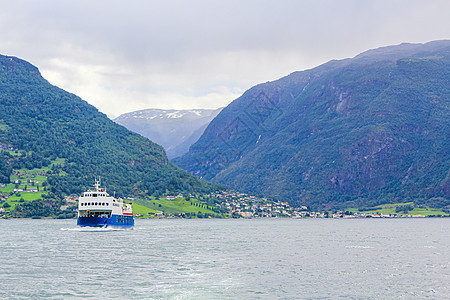 挪威美丽的的渡轮 艾于兰 吸引力 艾于兰峡湾 欧洲 挪威风景 自然图片