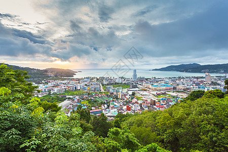 泰国普吉 Phuket 的景观城市景色与日落 旅行 旅游图片