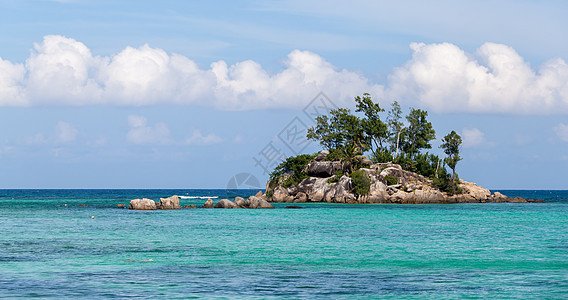 塞舌尔 一个海洋中的小岛 环礁 荒野 蓝色的图片