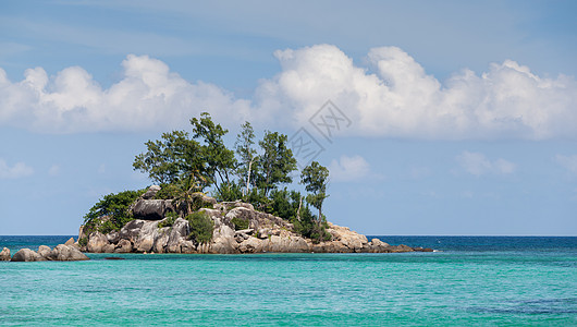 塞舌尔 一个海洋中的小岛 泻湖 天堂 夏天 海岸线图片