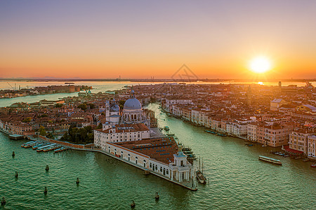 日落时威尼斯大运河 建筑学 岛 全景 房子 缆车 浪漫的图片