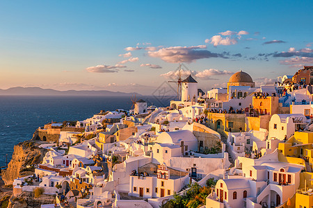 著名的欧亚城日落 希腊 欧洲 教会 旅游 旅行图片