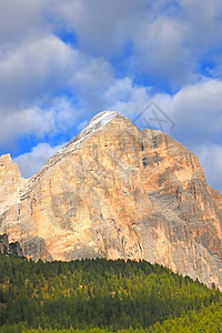 多洛米人风景 意大利阿尔卑斯山 夏季时间 大自然 徒步旅行 草地图片