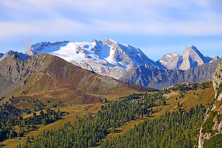 美好的夏天风景 意想不到的高山通行证和高山 白云岩 意大利 欧洲 失焦 岩石 冒险图片