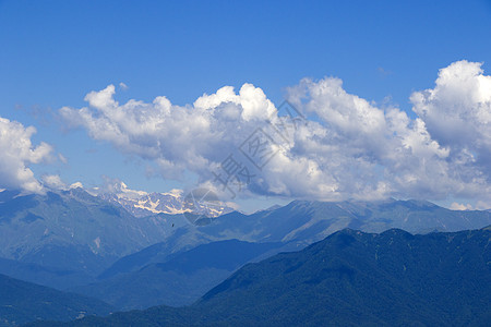 格鲁吉亚拉查山脉地貌和景色 旅行 植物群 蓝色的 皇帝图片