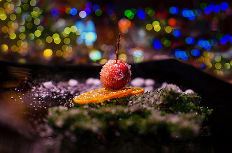 圣诞水果蛋糕 自制樱桃派和樱桃馅饼 闲暇 冬天图片