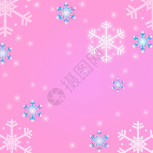 多色圣诞背景 白雪和蓝雪花等多种颜色 庆祝图片