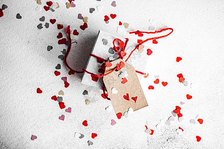 圣情人节概念 红色的 爱 天 丝带 喜庆的图片